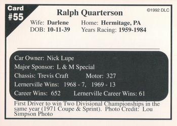 1992 Donny's Lernerville Speedway Part 2 #55 Ralph Quarterson Back