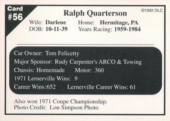 1992 Donny's Lernerville Speedway Part 2 #56 Ralph Quarterson Back