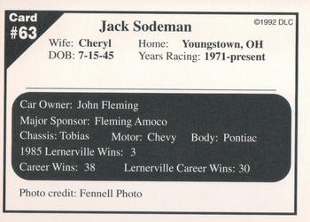 1992 Donny's Lernerville Speedway Part 2 #63 Jack Sodeman Back