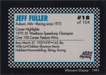 1991 Winner's Choice Modifieds  #18 Jeff Fuller Back