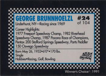 1991 Winner's Choice Modifieds  #24 George Brunnhoelzl Back