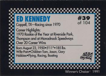 1991 Winner's Choice Modifieds  #39 Ed Kennedy Back