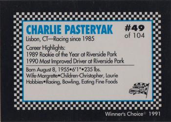 1991 Winner's Choice Modifieds  #49 Charlie Pasteryak Back