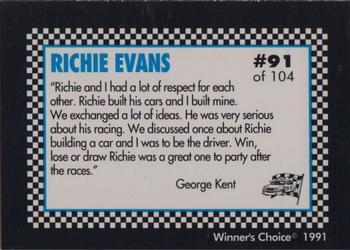 1991 Winner's Choice Modifieds  #91 Richie Evans' Car/One of His First Cars Back