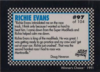 1991 Winner's Choice Modifieds  #97 Richie Evans' Car/Supermodified Back