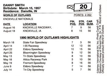 1990 World of Outlaws #20 Danny Smith Back