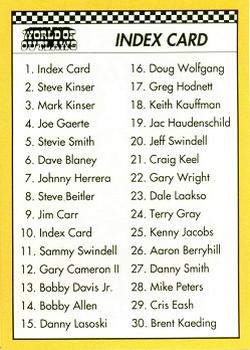 1991 World of Outlaws #1 Checklist Front