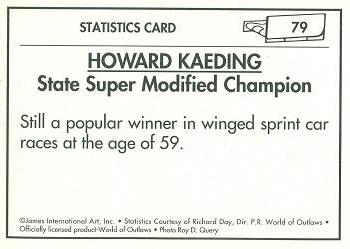 1991 World of Outlaws #79 Howard Kaeding Back