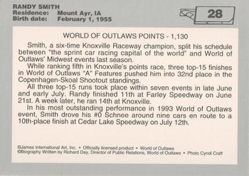 1994 World of Outlaws #28 Randy Smith Back