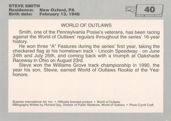 1994 World of Outlaws #40 Steve Smith Sr. Back