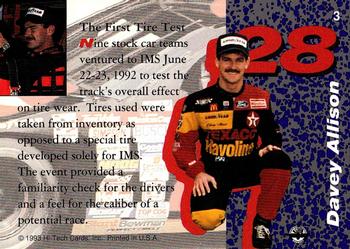 1993 Hi-Tech 1992 Indy Tire Test #3 Davey Allison Back