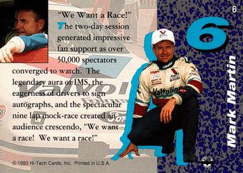 1993 Hi-Tech 1992 Indy Tire Test #6 Mark Martin Back