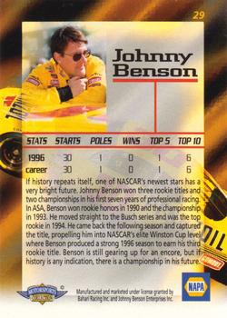 1997 NAPA #29 Johnny Benson Back