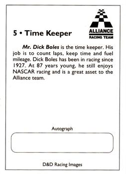1994 Alliance Racing Team #5 Dick Boles Back