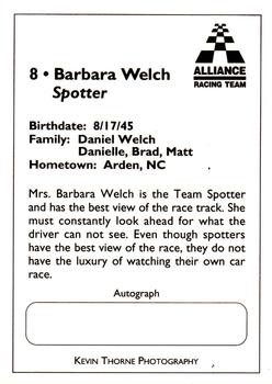 1995 Alliance Racing Team #8 Barbara Welch Back