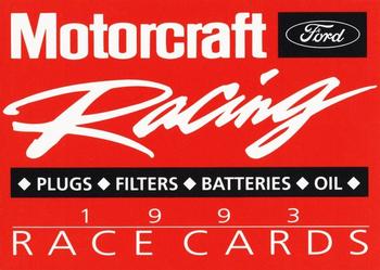 1993 Motorcraft #NNO Cover Card Front