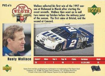1998 Upper Deck Pop Weaver #PW3 Rusty Wallace Back