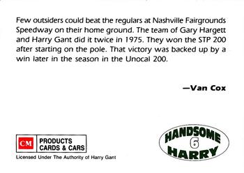 1991 CM Products Handsome Harry #6 Harry Gant Back