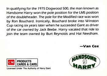 1991 CM Products Handsome Harry #9 Harry Gant / Ron Bouchard Back