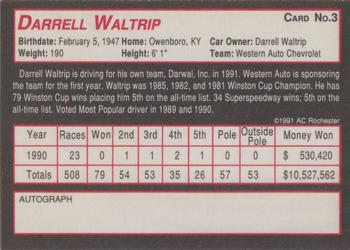 1991 AC Racing #3 Darrell Waltrip Back