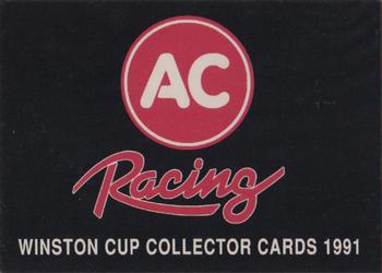 1991 AC Racing #NNO Cover Card / Checklist Front