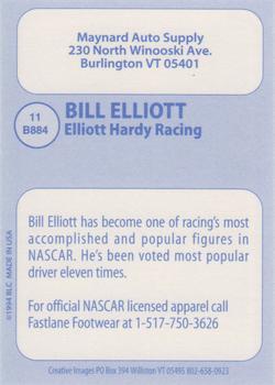 1998 Big League Cards Creative Images #11 B884 Bill Elliott Back