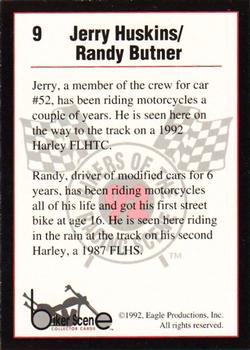 1992 Eagle Productions Bikers of the Racing Scene #9 Jerry Huskins / Randy Butner Back