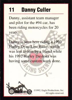1992 Eagle Productions Bikers of the Racing Scene #11 Danny Culler Back