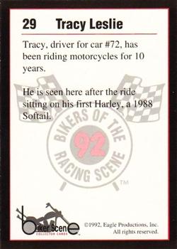 1992 Eagle Productions Bikers of the Racing Scene #29 Tracy Leslie Back