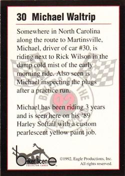 1992 Eagle Productions Bikers of the Racing Scene #30 Michael Waltrip Back