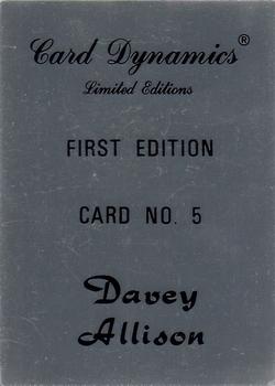 1992 Card Dynamics Davey Allison #5 Davey Allison Back