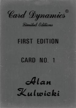 1992 Card Dynamics Alan Kulwicki #1 Alan Kulwicki Back