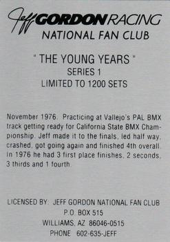 1994 Card Dynamics Jeff Gordon Fan Club #NNO Jeff Gordon Back