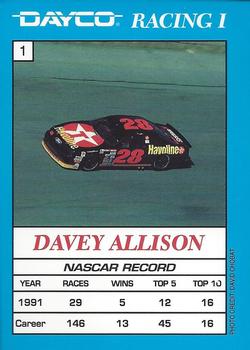 1992 Dayco #1 Davey Allison Back