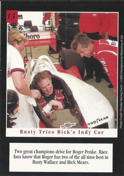 1993 Dayco #13 Rusty Wallace / Rick Mears Cars Back