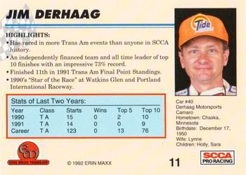1992 Erin Maxx Trans-Am #11 Jim Derhaag's Car Back