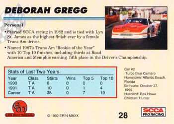 1992 Erin Maxx Trans-Am #28 Deborah Gregg Back