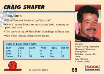 1992 Erin Maxx Trans-Am #68 Craig Shafer's Car Back