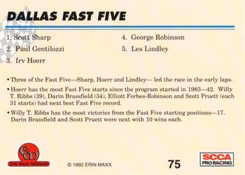1992 Erin Maxx Trans-Am #75 Dallas Fast Five Back