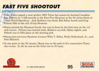 1992 Erin Maxx Trans-Am #95 Fast Five Shootout Back