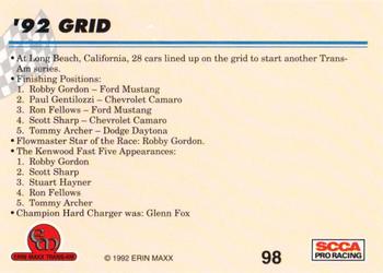 1992 Erin Maxx Trans-Am #98 '92 Grid Back
