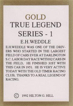 1992 Hilton G. Hill Gold True Legend #NNO E.H. Weddle Back