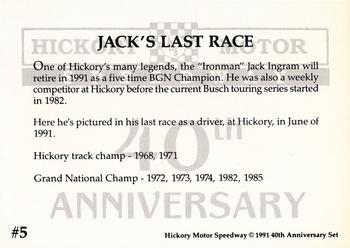 1991 Hickory Motor Speedway 40th Anniversary Set #5 Jack's Last Race Back