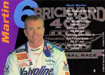 1995 Hi-Tech 1994 Brickyard 400 #9 Mark Martin Back