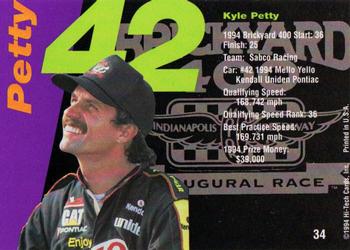 1995 Hi-Tech 1994 Brickyard 400 #34 Kyle Petty Back