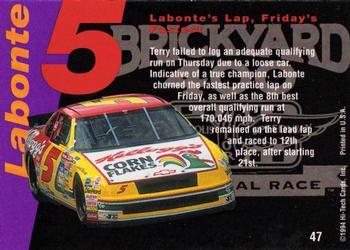 1995 Hi-Tech 1994 Brickyard 400 #47 Terry Labonte Back