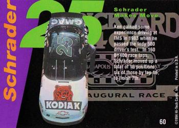 1995 Hi-Tech 1994 Brickyard 400 #60 Ken Schrader Back