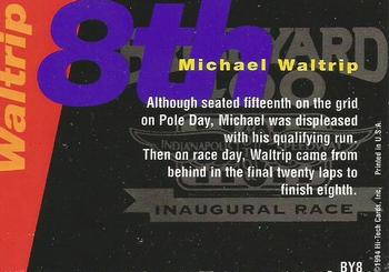 1995 Hi-Tech 1994 Brickyard 400 - Top 10 (stars) #BY8 Michael Waltrip Back