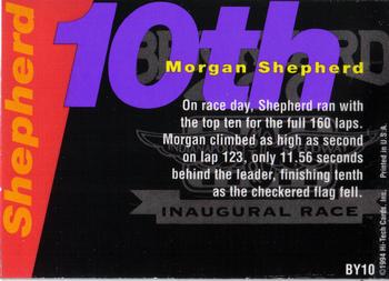 1995 Hi-Tech 1994 Brickyard 400 - Top 10 (stars) #BY10 Morgan Shepherd Back