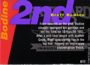 1995 Hi-Tech 1994 Brickyard 400 - Top 10 (raindrop) #BY2 Brett Bodine Back